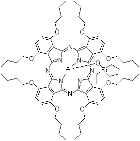 Aluminum 1,4,8,11,15,18,22,25-octabutoxy-29H,31H-phthalocyanine triethylsiloxide